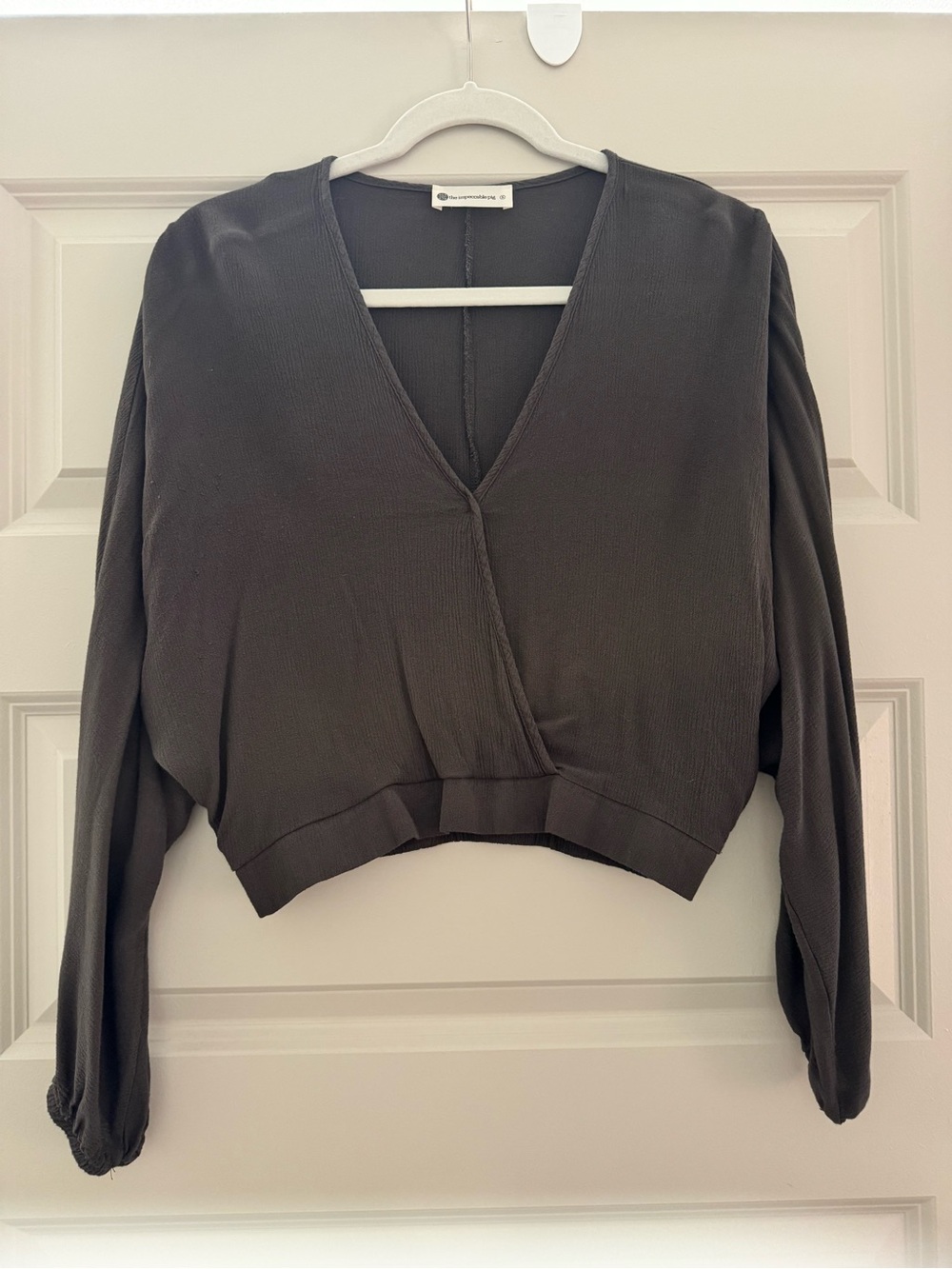 The Impeccable Pig Olive V-Neck Blouse